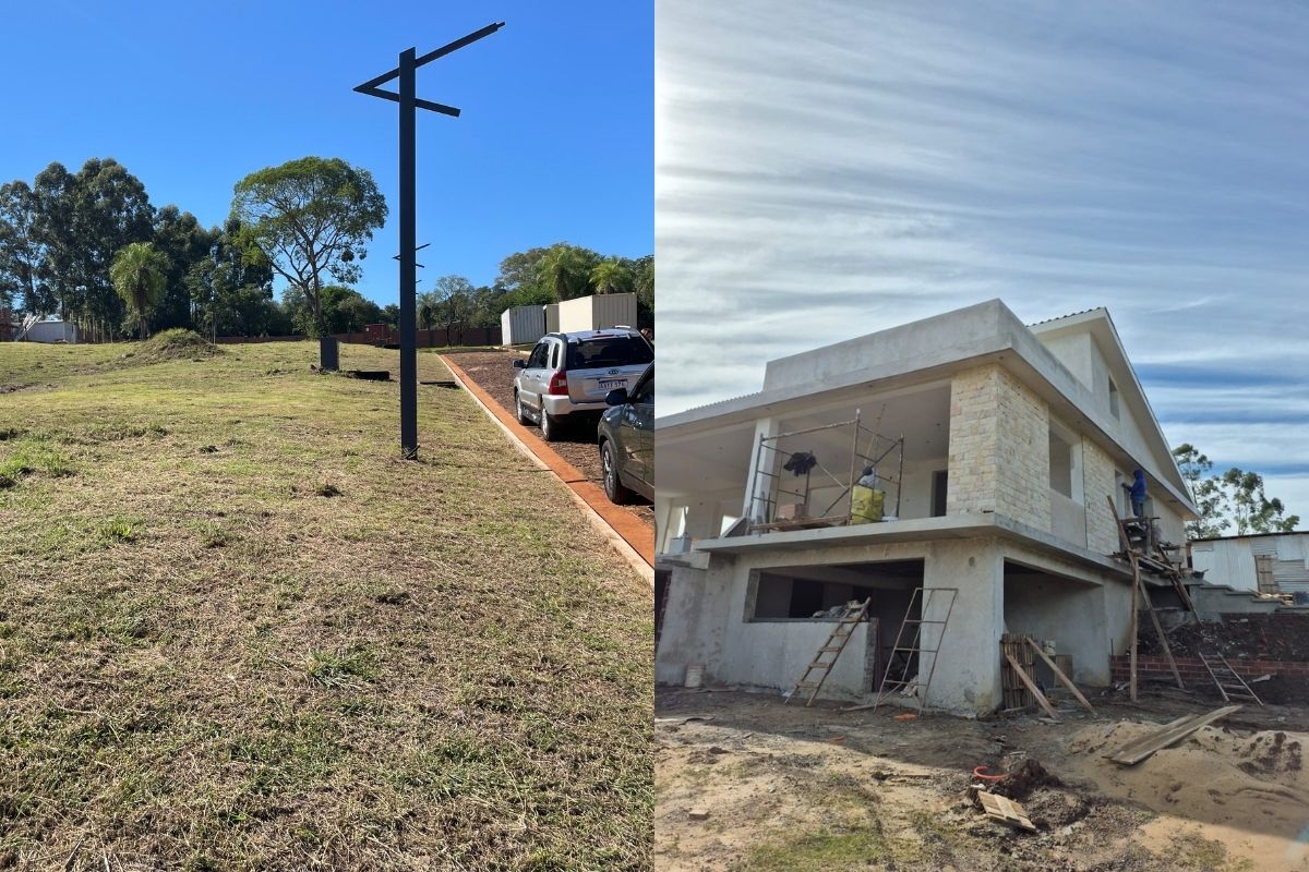 Hausbau in Paraguay vorher-nachher